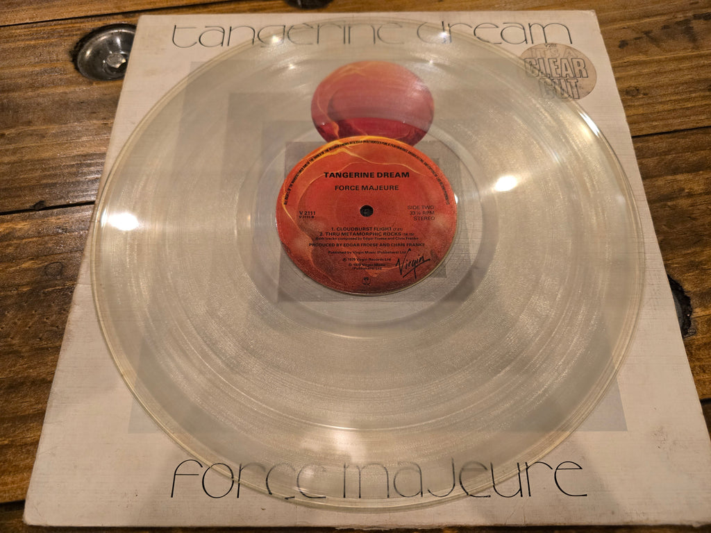 Tangerine Dream – Force Majeure (UK First Pressing Clear Vinyl LP, Virgin V 2111, A-1/B-1)