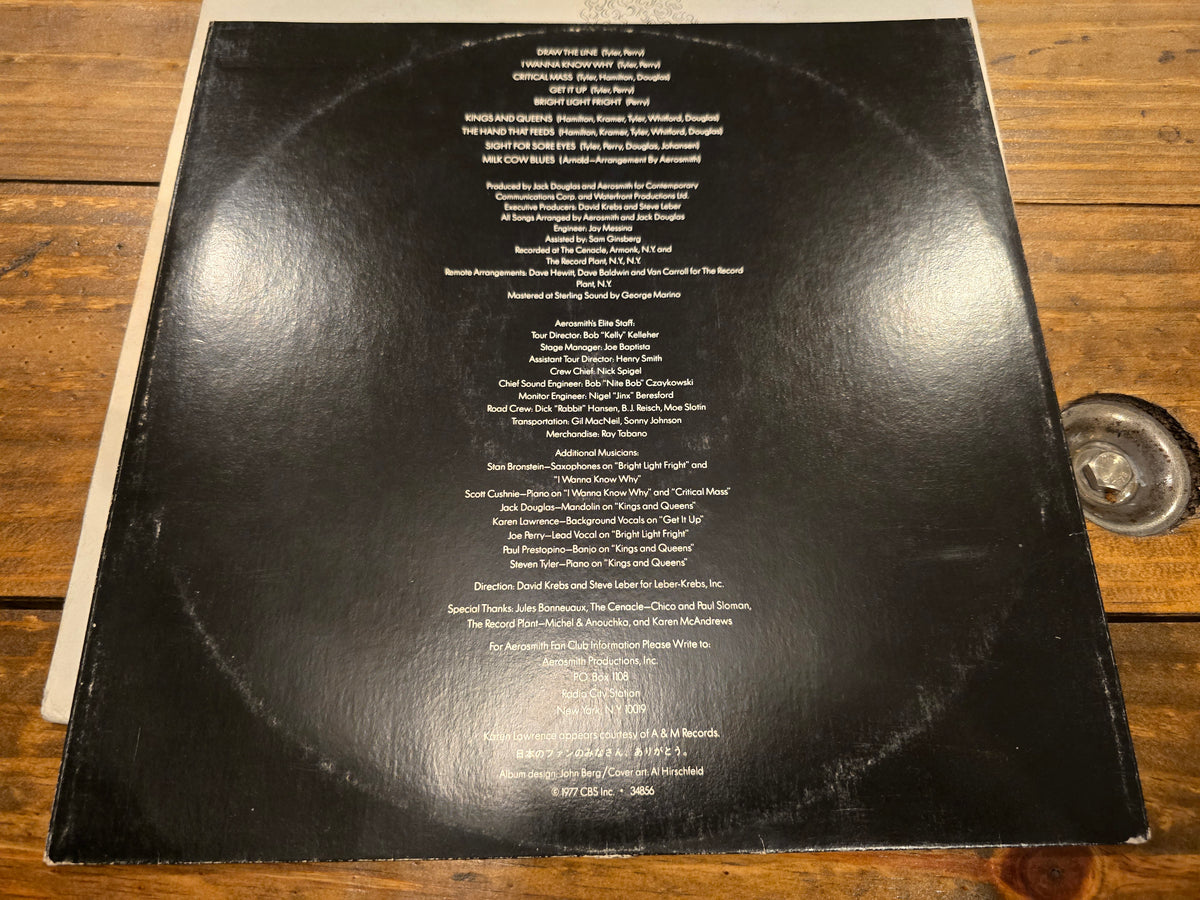 Aerosmith – Draw the Line (Original US White Label Promo LP, Columbia JC 34856, EX)