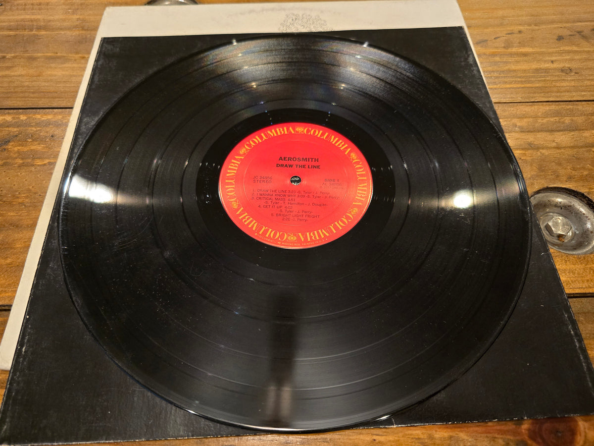 Aerosmith – Draw the Line (Original US White Label Promo LP, Columbia JC 34856, EX)