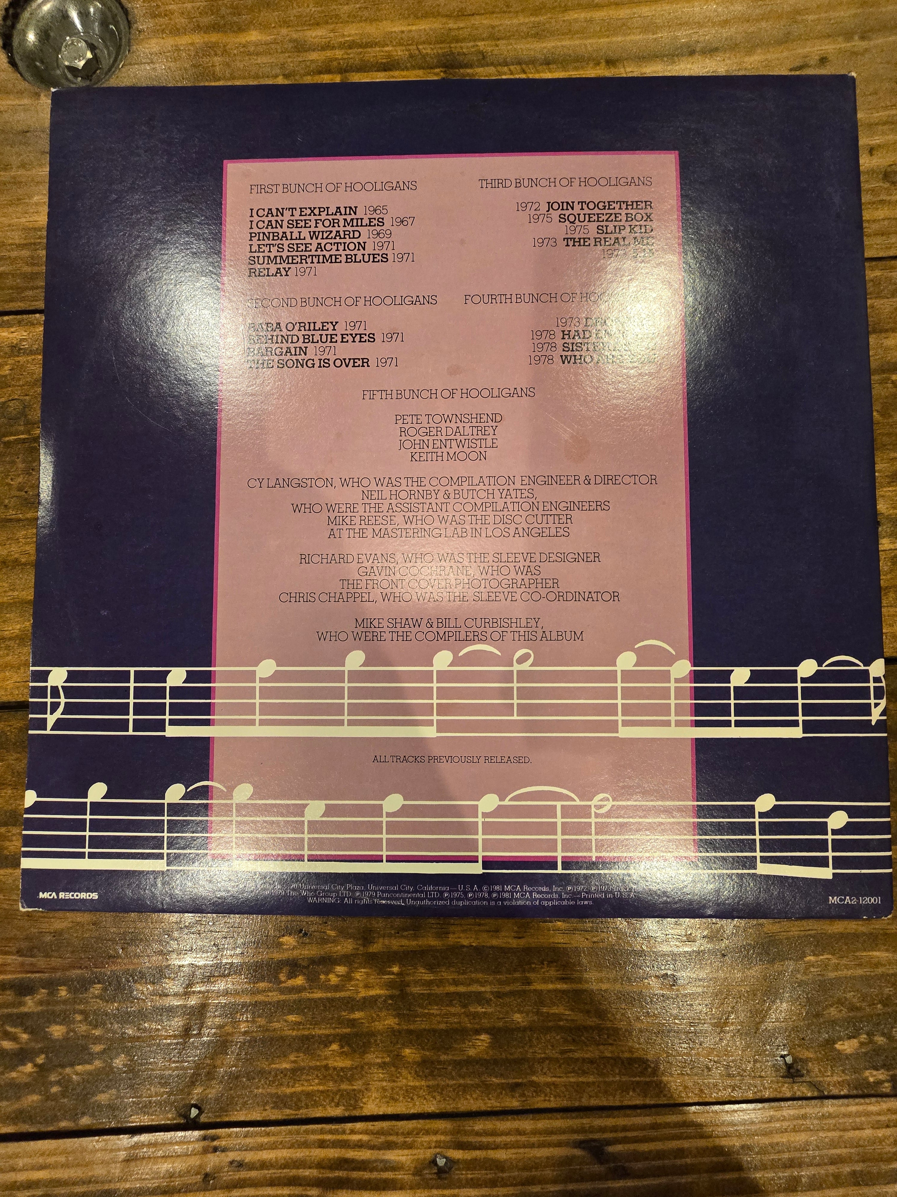 The Who – Hooligans (Original US 2-LP, MCA MCA2-12001, Terre Haute Pressing)