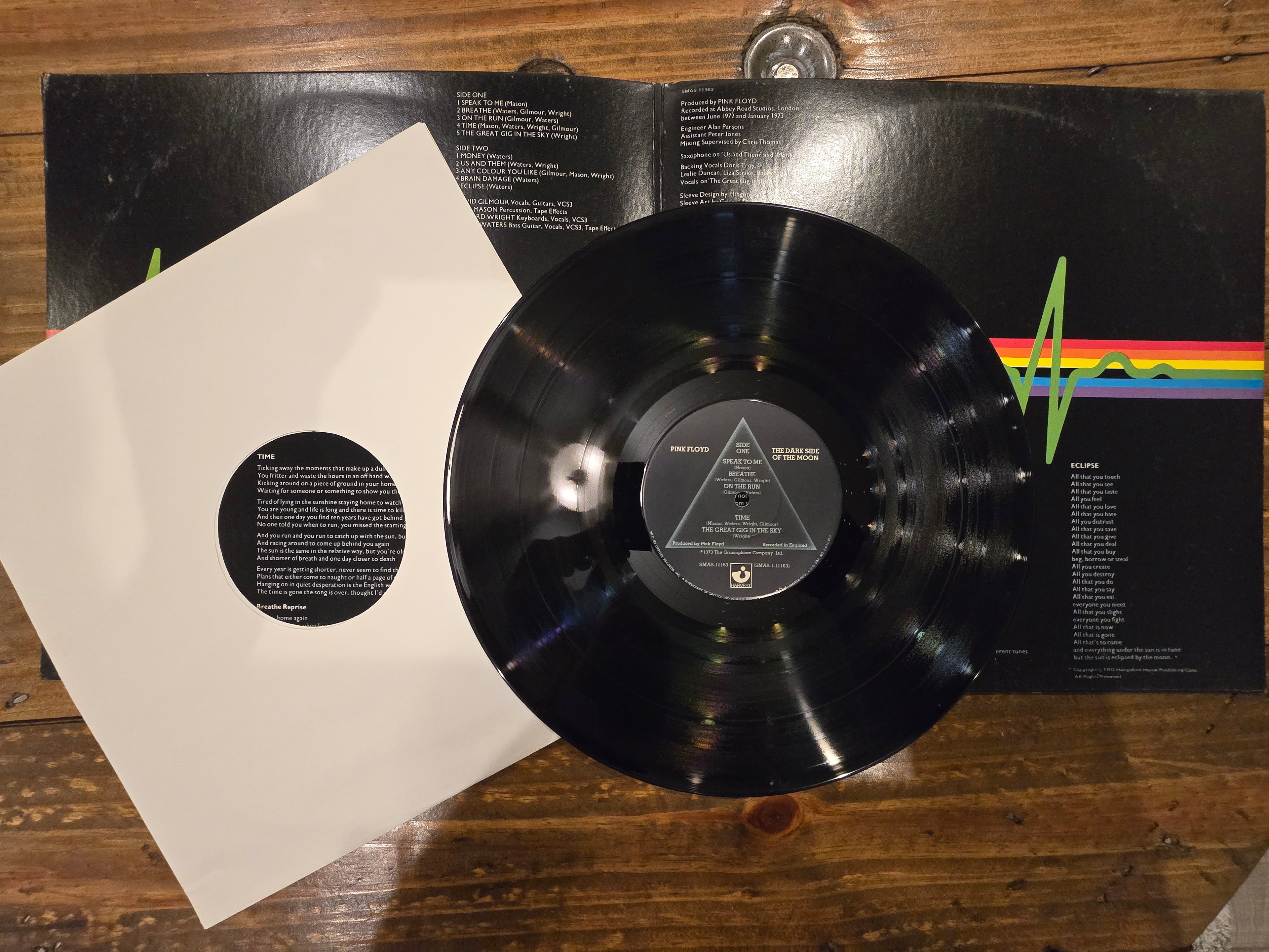 Pink Floyd – The Dark Side of the Moon (Original US Pressing, Capitol SMAS-11163, Ken Perry Cut, First Stamper)