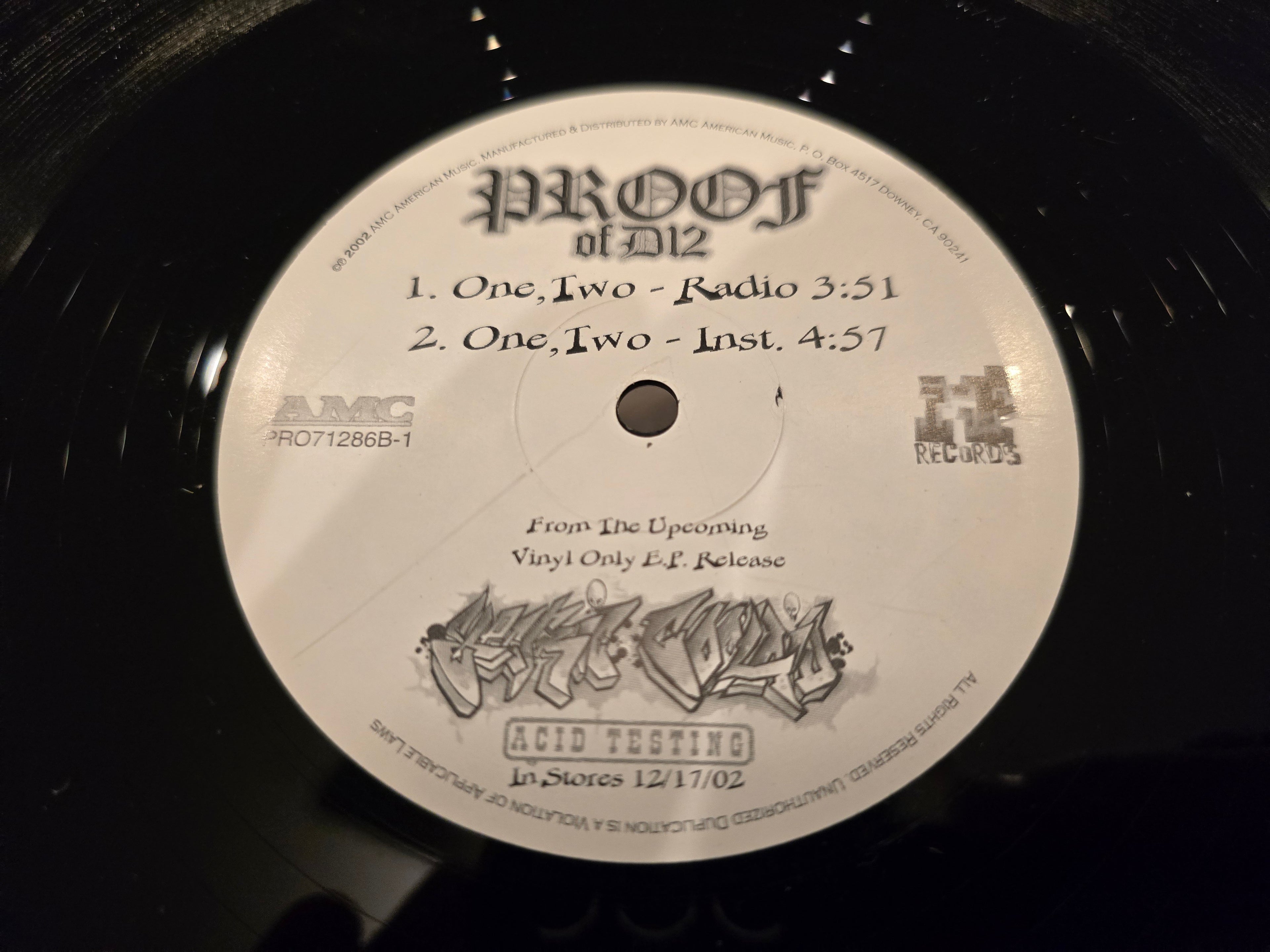 D12 – Proof (US Promo 12" Single, Shady/Interscope PRO-71286)