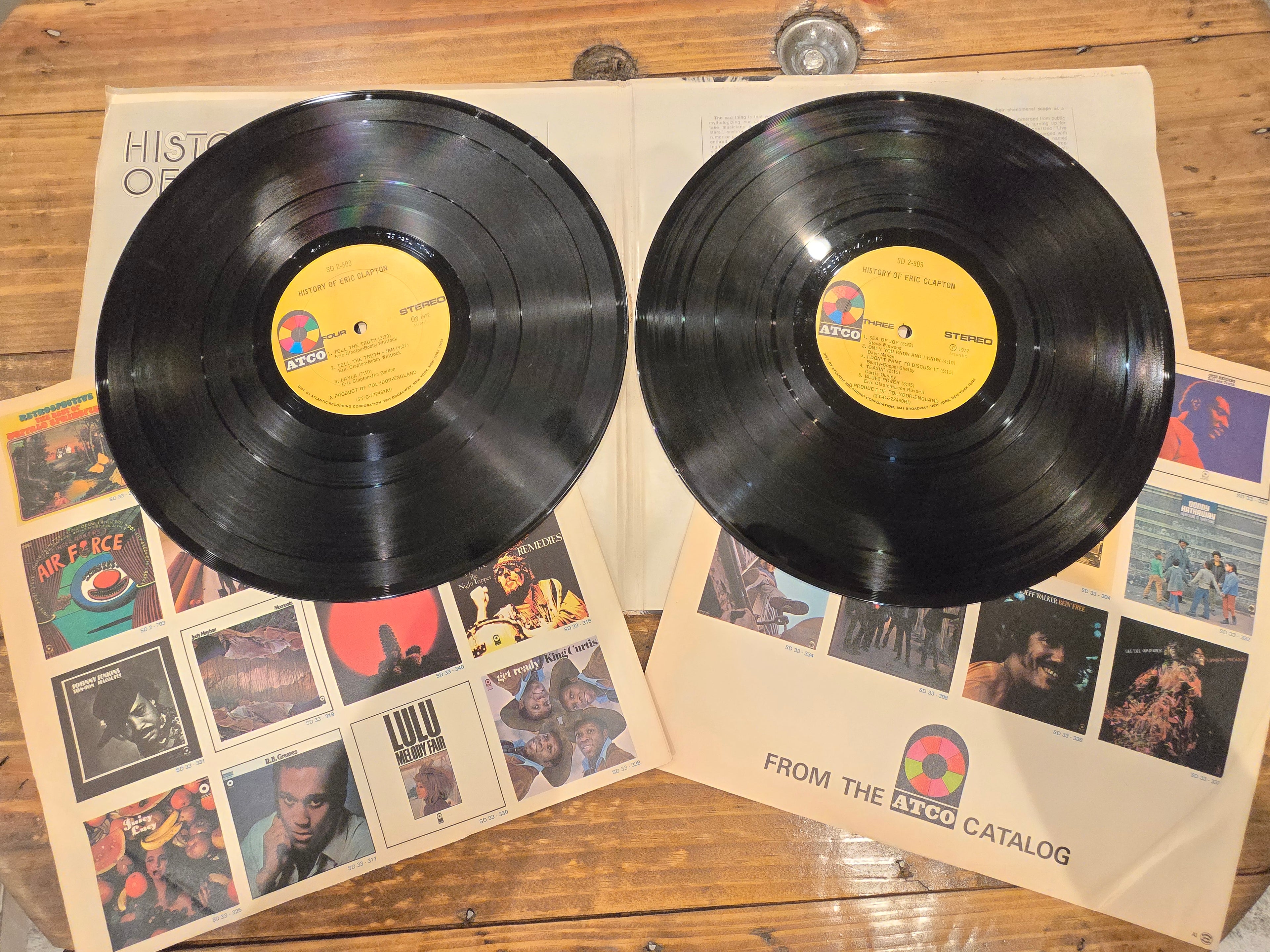 Eric Clapton – History of Eric Clapton (Original US Pressing, Atco SD 2-803)