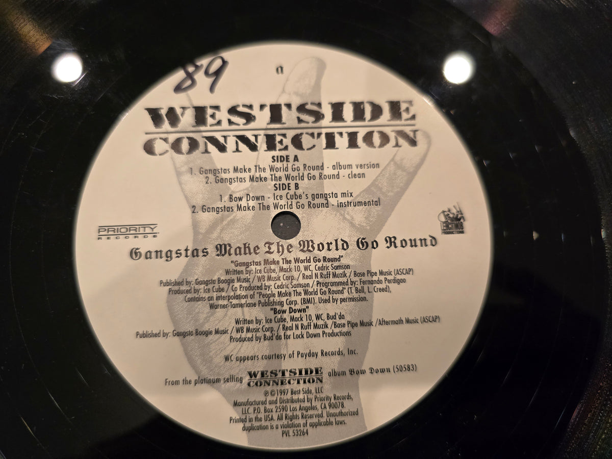 Westside Connection – Gangstas Make the World Go Round (US 12" Single, Priority PVL-53264, SRC First Stamper)