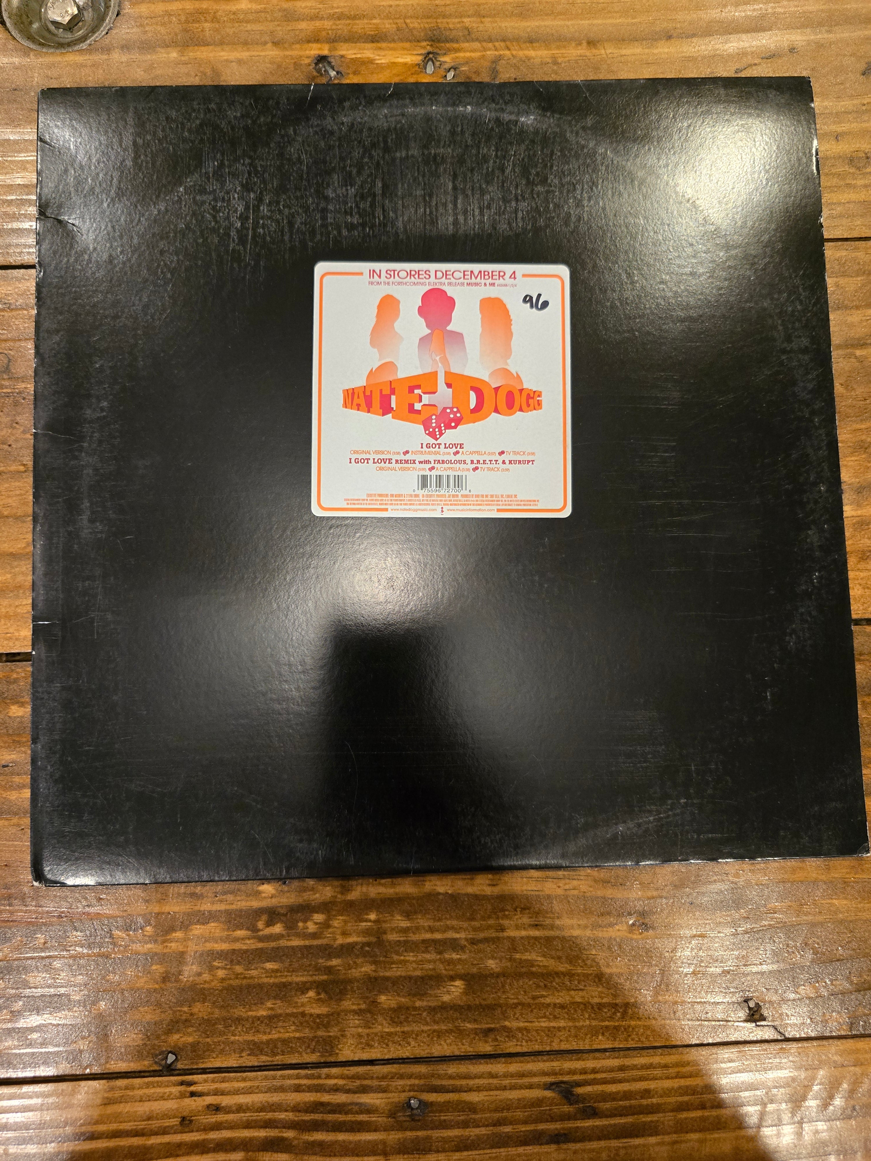 Nate Dogg – I Got Love (US Advance Promo 12" Single, Elektra/Reprise SPRO 0315, Scratched Matrix, 2001)