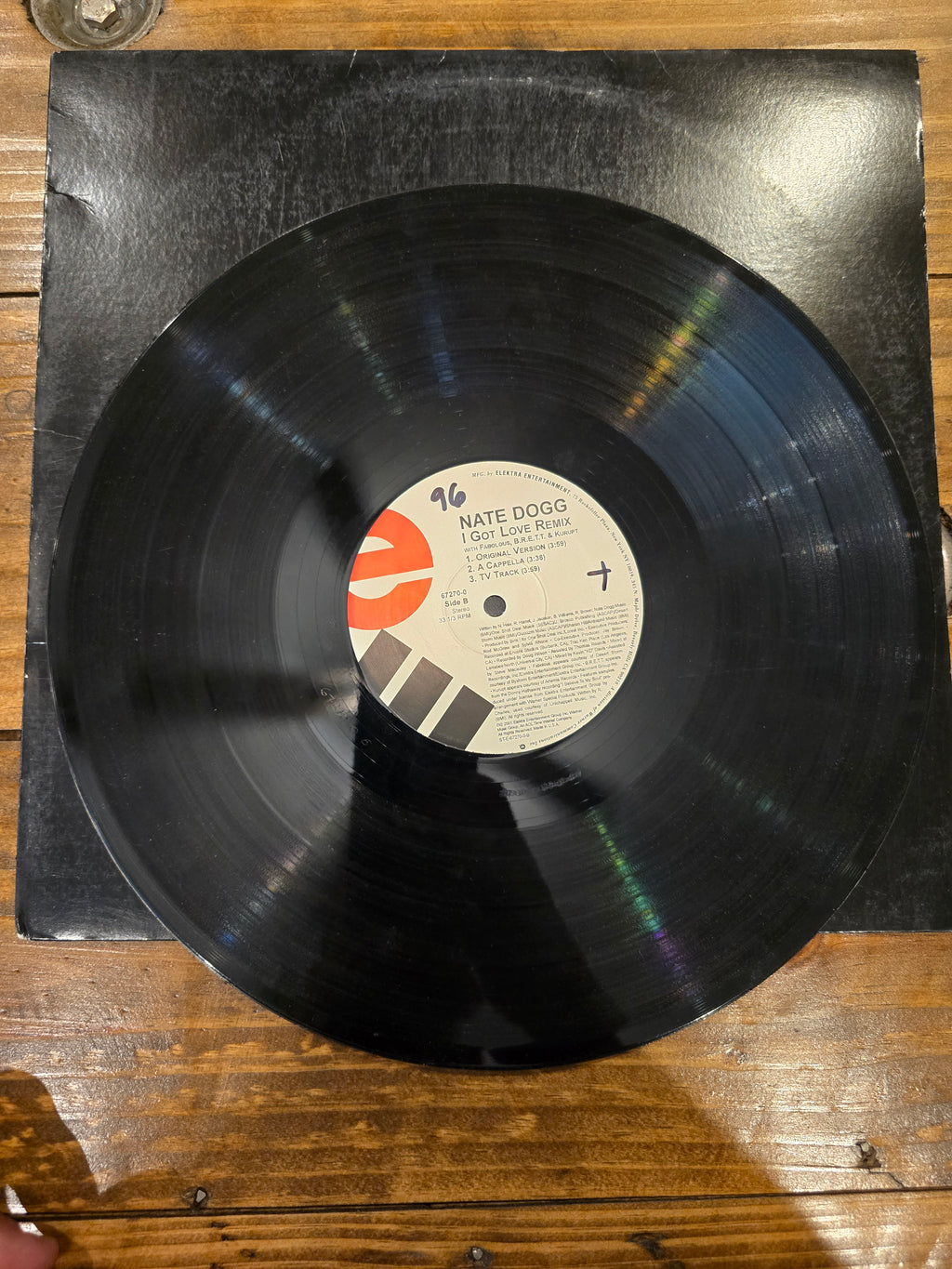 Nate Dogg – I Got Love (US Advance Promo 12" Single, Elektra/Reprise SPRO 0315, Scratched Matrix, 2001)