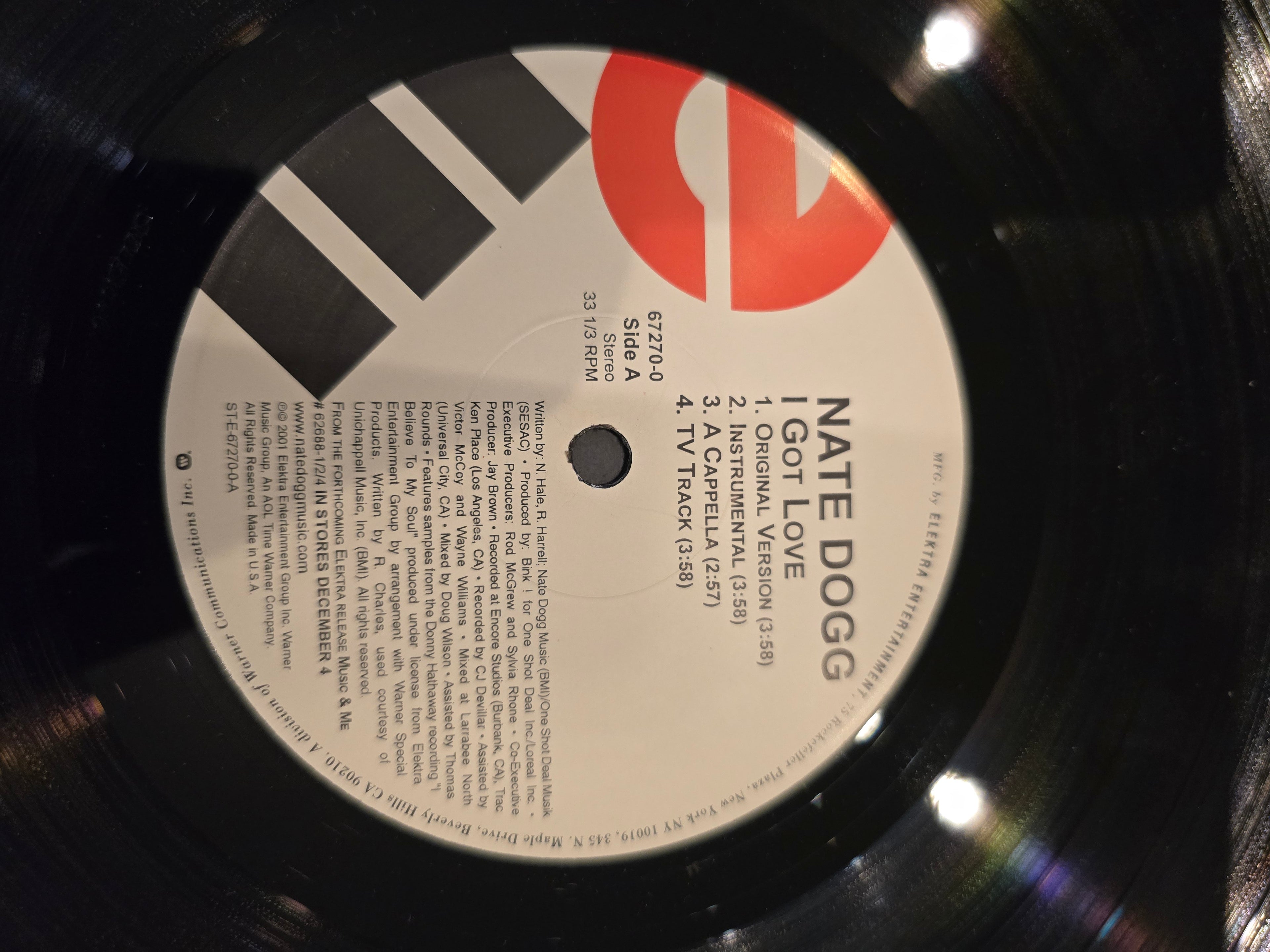 Nate Dogg – I Got Love (US Advance Promo 12" Single, Elektra/Reprise SPRO 0315, Scratched Matrix, 2001)