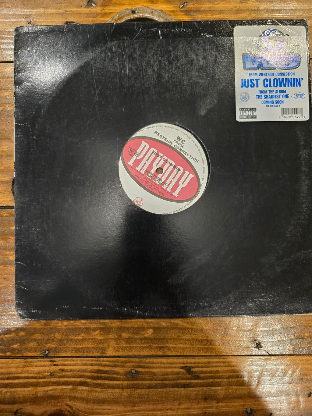 WC and the Maad Circle – Just Clownin' (US 12" Single, PolyGram/Mercury 314-570-043-1, Hub Pressing)