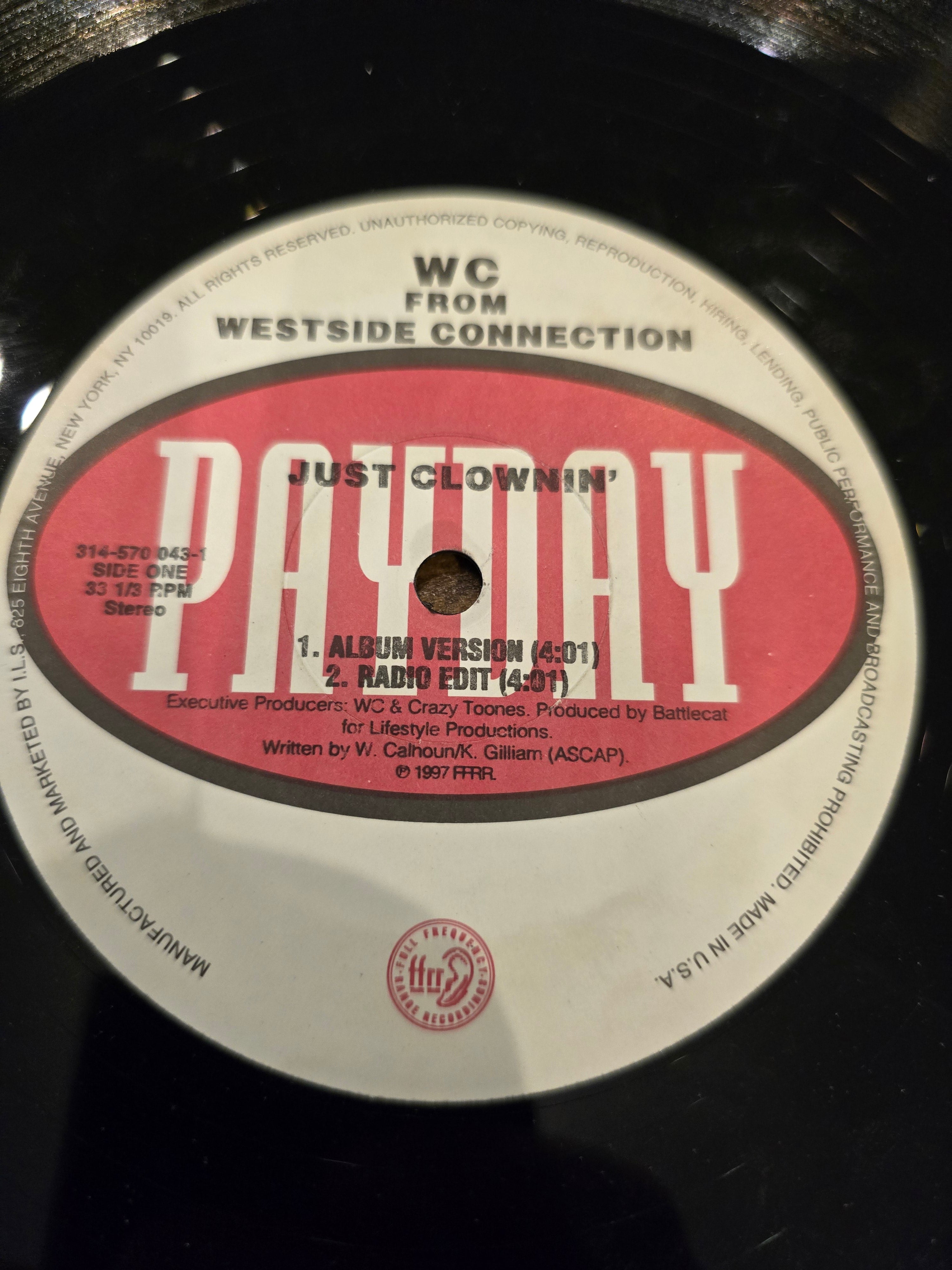 WC and the Maad Circle – Just Clownin' (US 12" Single, PolyGram/Mercury 314-570-043-1, Hub Pressing)