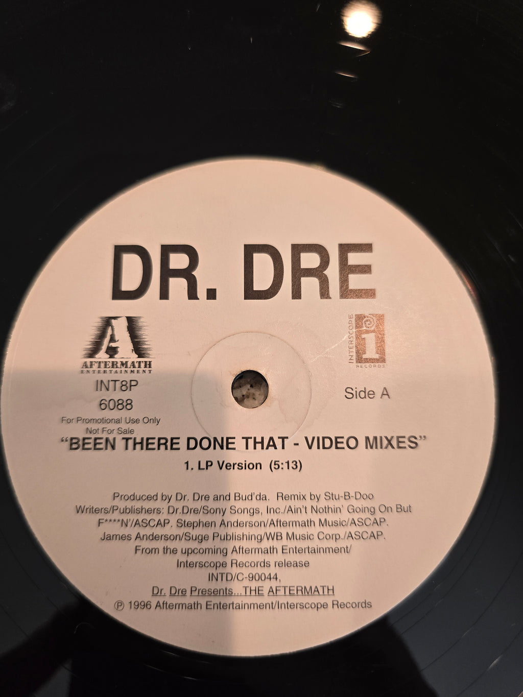 Dr. Dre – Been There, Done That (US Promo 12" Single, Interscope INT8P-6088, Bestway First Stamper, 1996)
