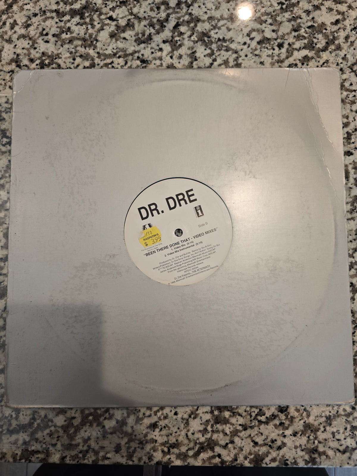 Dr. Dre – Been There, Done That (US Promo 12" Single, Interscope INT8P-6088, Bestway First Stamper, 1996)