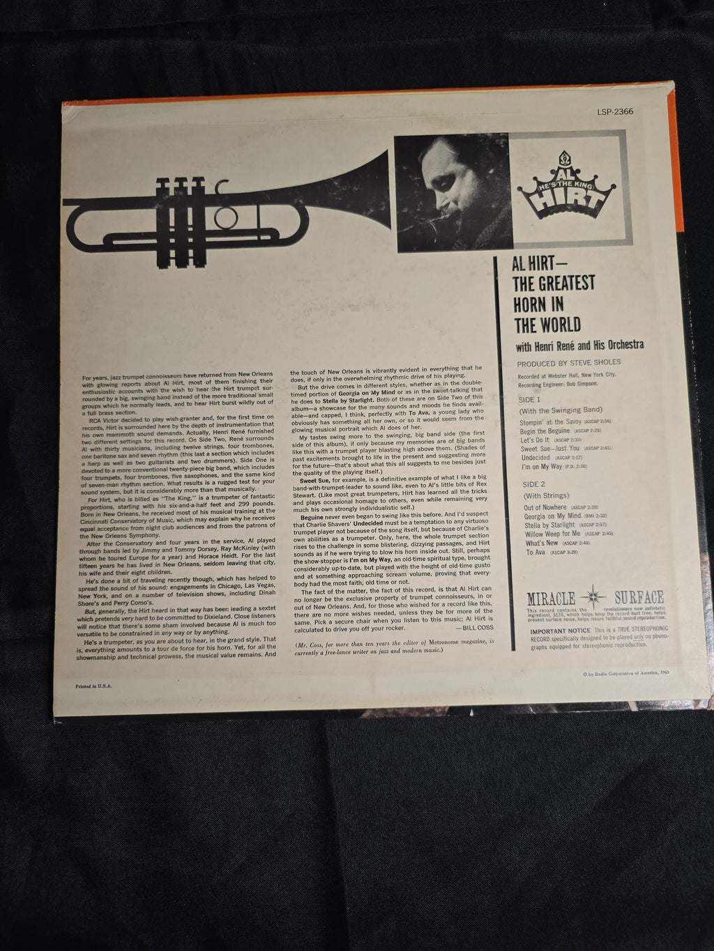 Al Hirt (LSP 2366, VG+)