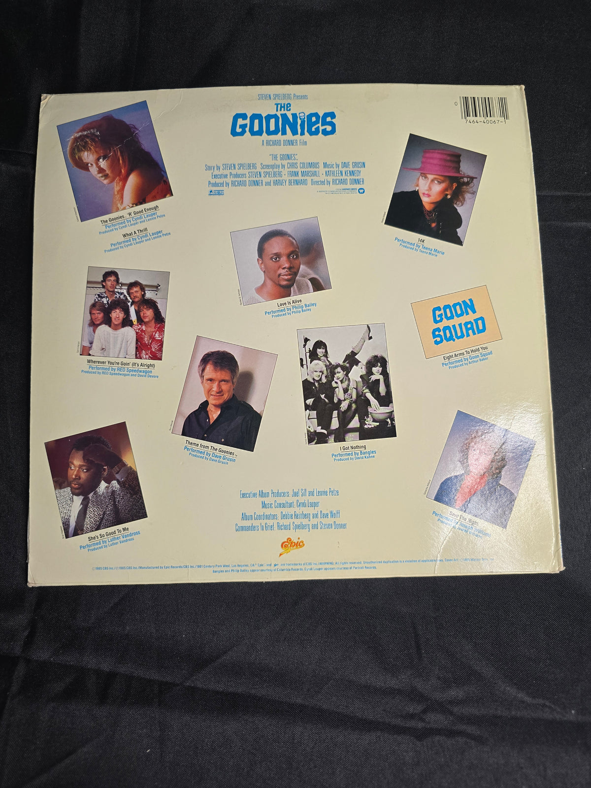 Various Artists – The Goonies: Original Motion Picture Soundtrack (1985, SE40076)