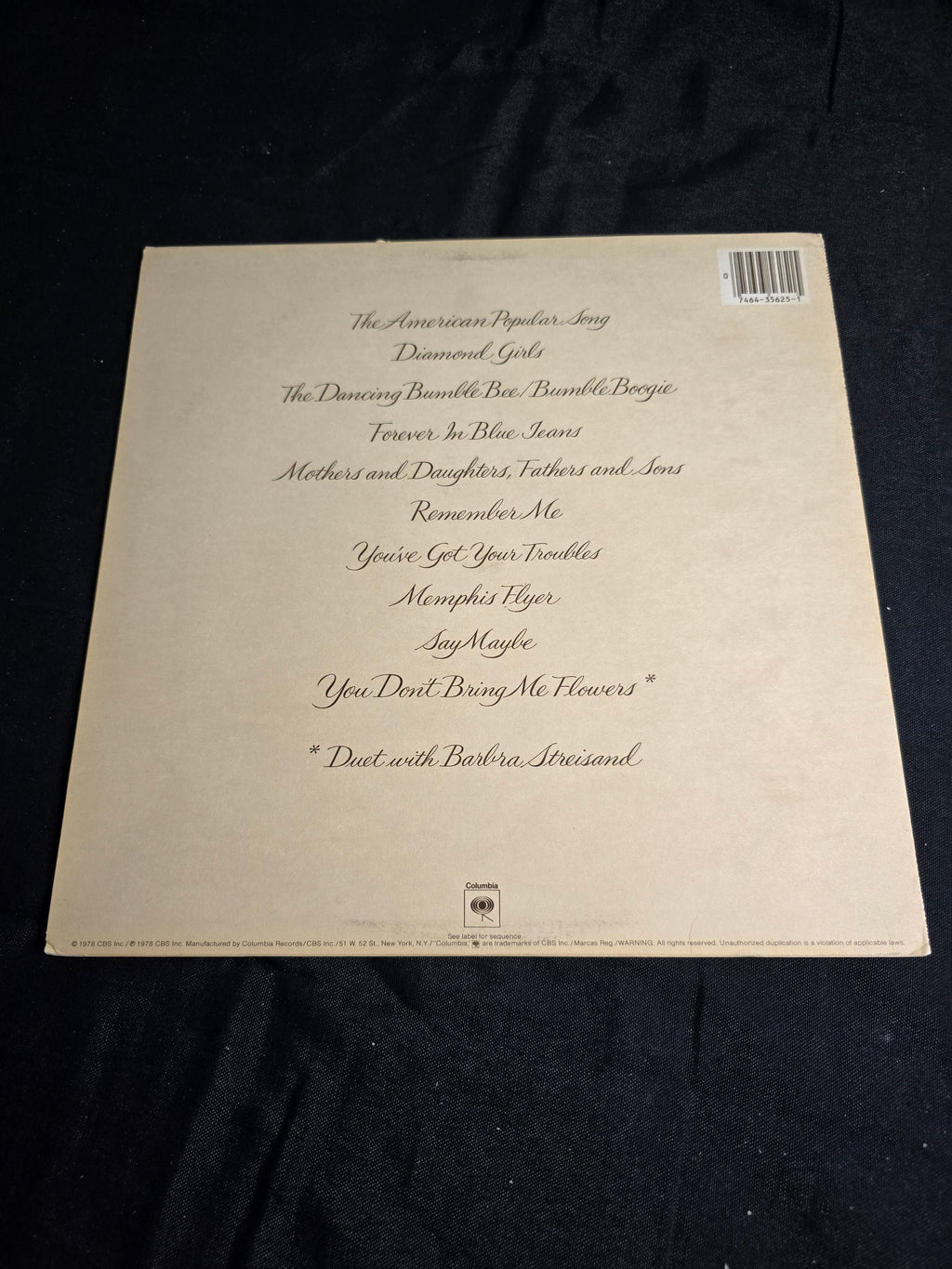 Neil Diamond - You Don't Bring Me Flowers (AL-35625)