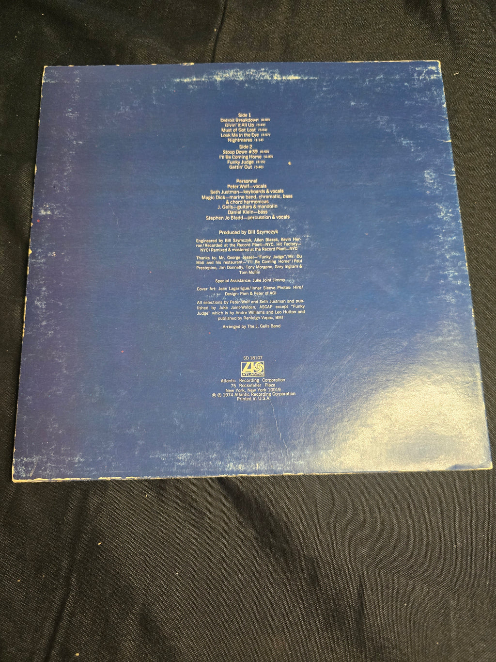 The J. Geils Band - Nightmares...and Other Tales from the Vinyl Jungle (SD-18107)