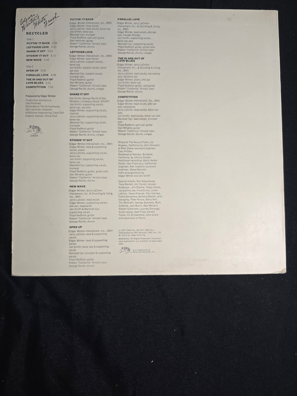 Edgar Winter's White Trash - Edgar Winter's White Trash (AL-34858)