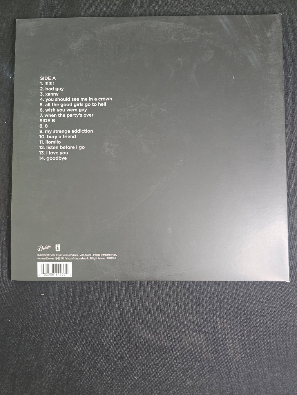 Billie Eilish – Don't Smile at Me (B0029729-01, NM)
