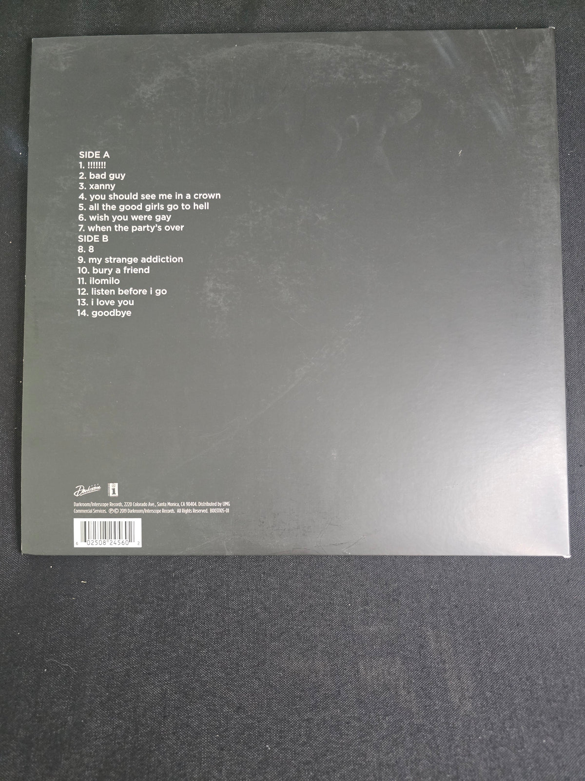 Billie Eilish – Don't Smile at Me (B0029729-01, NM)